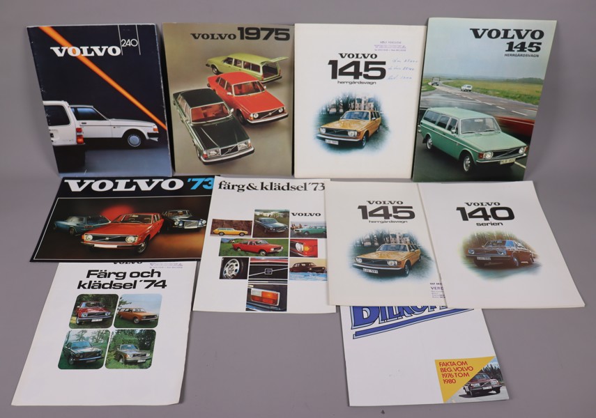 Volvo broschyrer, 1970-tal, 10st