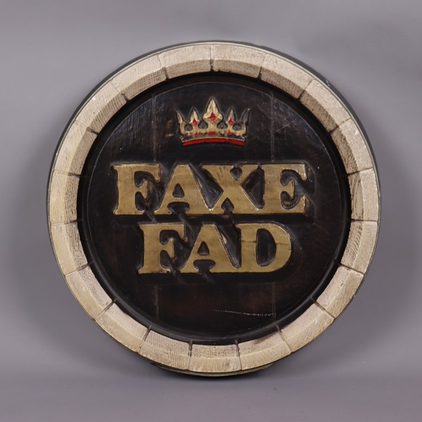 Faxe Fad, tunnbotten i bemålat gips