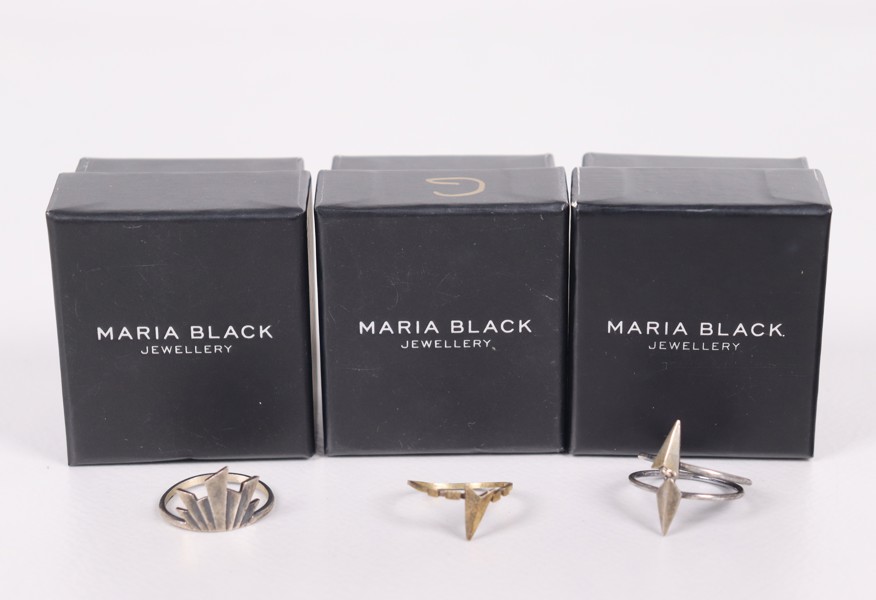 Maria Black, ringar i silver, 3st