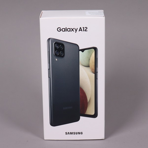 Samsung A12, smartphone, 64GB, svart, oöppnad