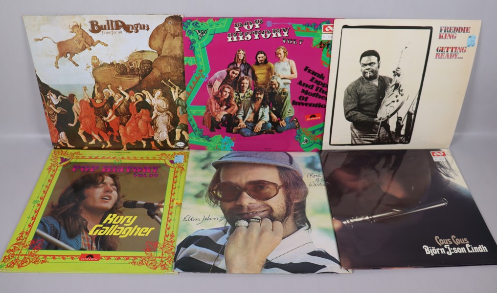 LP-skivor, 72st, blandat, Freddie King, Bull Angus, Zappa, Jethro Tull, Yes, BB King, Roxy Music mm