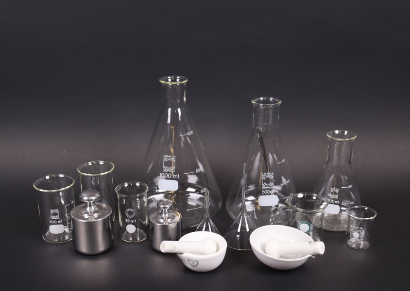 Laboratorieglas, vikter mm