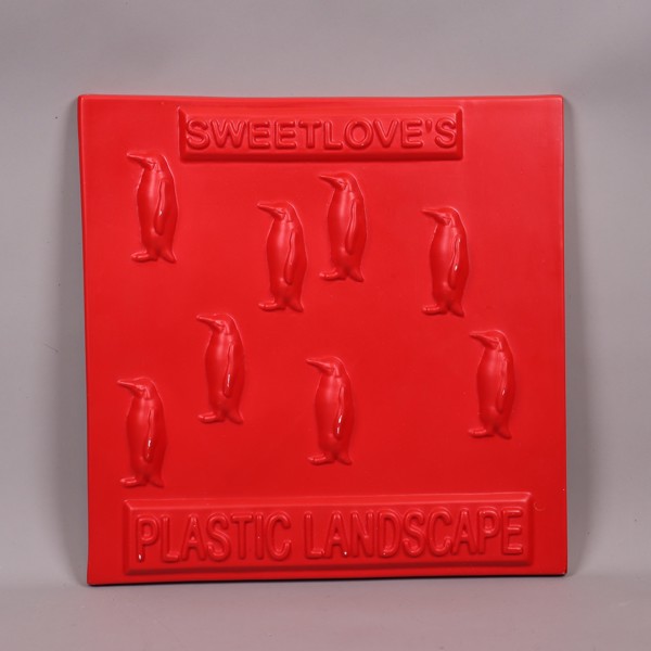 William Sweetlove, "Sweetlove's plastic landscap", väggtavla i keramik med reliefdekor