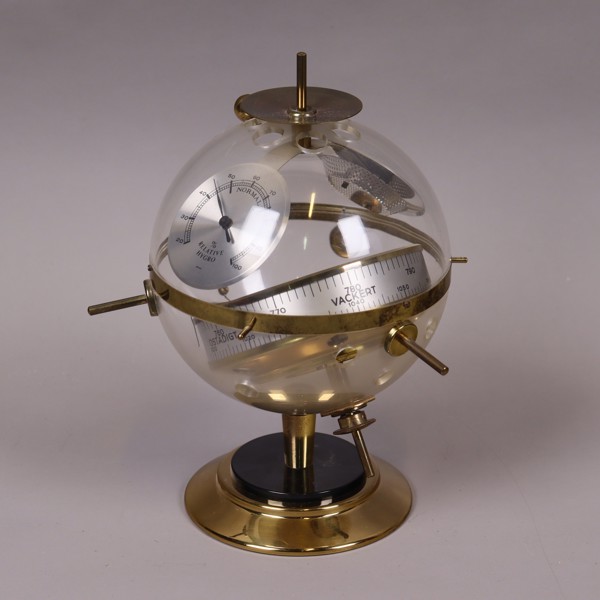 Huger, "Sputnik", space age väderstation, termometer/hygrometer/barometer