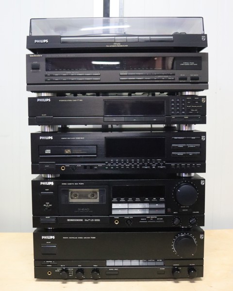 Philips, Technics, hi-fi stereo rack