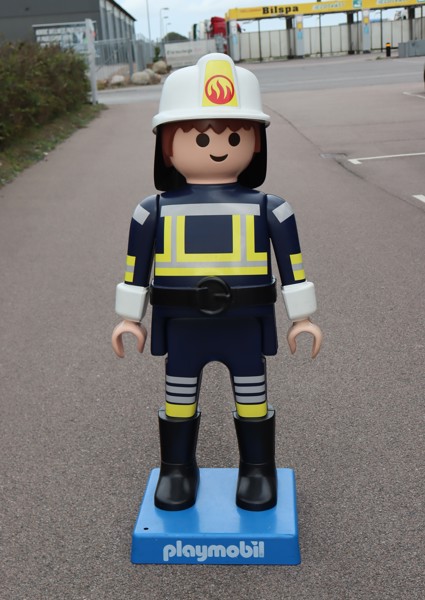 Playmobil, stor skyltfigur, brandman