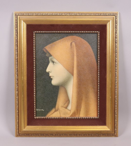 Jean Jacques Henner, efter, oljetryck. "Fabiola"