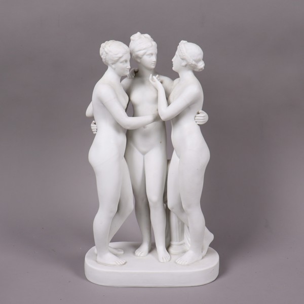 Figurin, parian, "Tre Gracer", 18/1900-tal