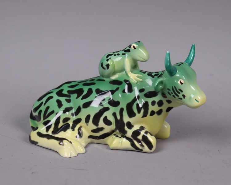 CowParade, "Mother Frog", figurin i porslin, 2002