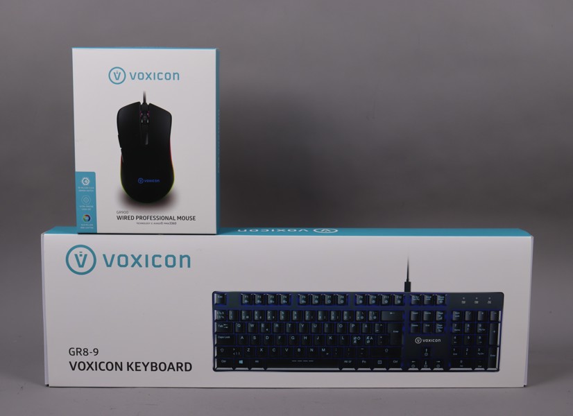 Voxicon GR8-9 gaming keyboard samt GR900 gaming mouse