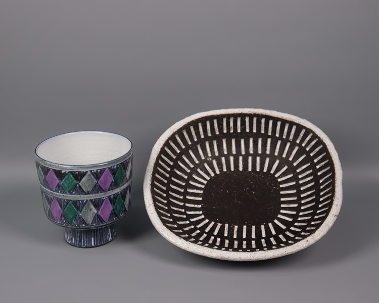 Laholm Keramik, vas/kruka på fot samt Gabriel "Chamotte", skål i keramik_51469a_8dc7244cd7e5084_lg.jpeg