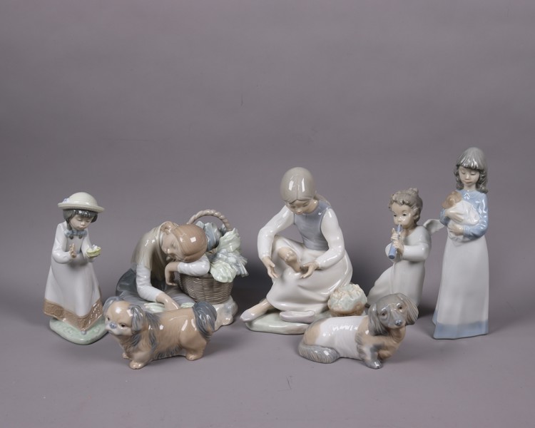 Lladro, Nao, Zephyr, figuriner, 7st