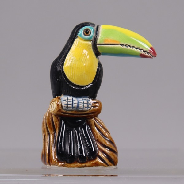 Coad Pottery, Peru, figurin i keramik, tucan