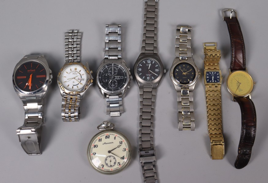 Klockor, Seiko, Axcent, Citizen mm, 8st