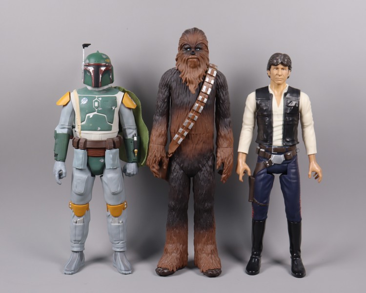 Jakks, Lucasfilm, Star Wars, Chewbacca, Boba Fet & Han Solo actionfigurer, 3st