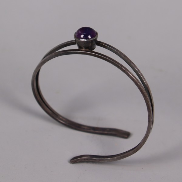 Martin Öhman, Lycksele, armband i silver med ametist, 1960