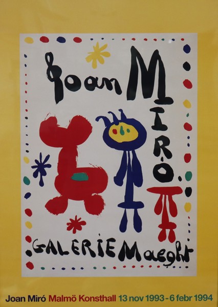 Joan Miró, galleriaffisch, Malmö Konsthall 1994