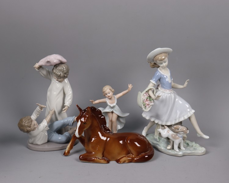 Lladro, Nao, Wallendorf mm, figuriner, 4st