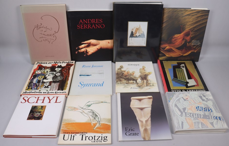 Konstlitteratur, Schyl, Trotzig, Grate, Serrano, Ericson mm