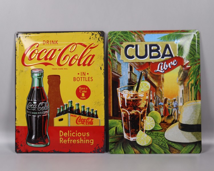 Coca-Cola, Cuba Libre, reklamskyltar i plåt med relief, samtida, 2st_52899a_8dc9280c2c1cca2_lg.jpeg