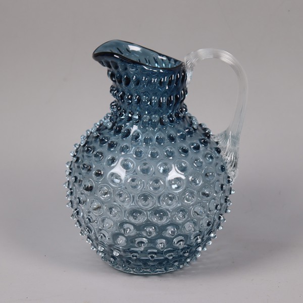 Karaff, Czech Repblic, "Linné Carafe", blå/grått glas, ca 2 liter