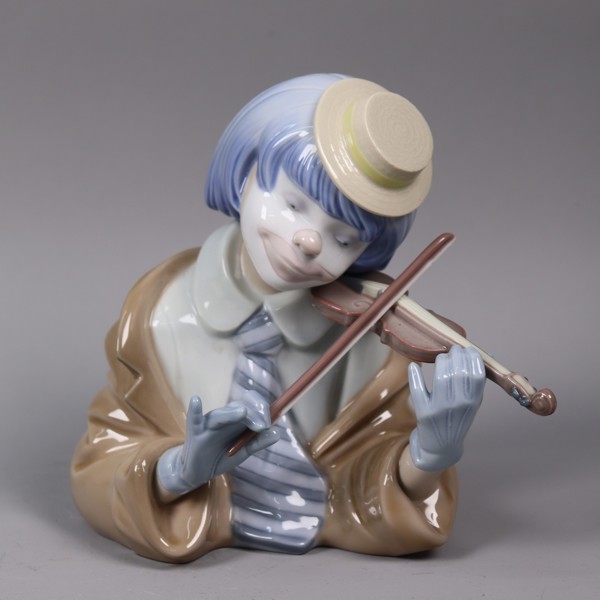 Francisco Catalá, Lladro, figurin, "The Blues", clown spelar violin