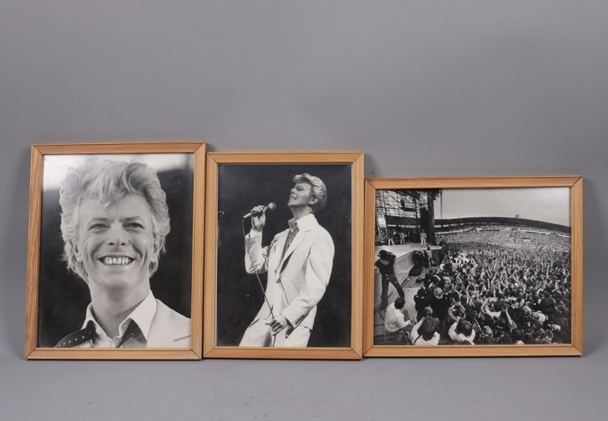 Magnus af Geijerstam, "David Bowie på Ullevi 1983", fotografier, inramade, 3st