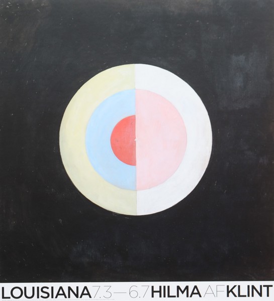 Hilma af Klint, efter, "Abstrakt pioner", Louisiana utställningstavla