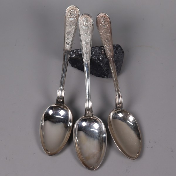 Møinichen, Denmark, matskedar, silver, 3st