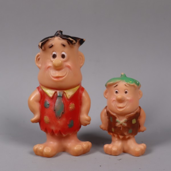 Hanna-Barbera Prod, "Fred" och "Barney" ur familjen Flinta. plast, Ultraprodukter 1962