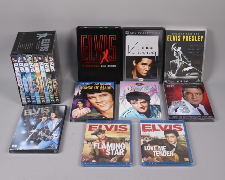 Elvis Presley, diverse DVD & Blue-Ray filmer