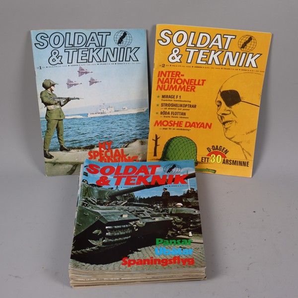 Soldat & Teknik, komplett samling 1974-1975, 18st