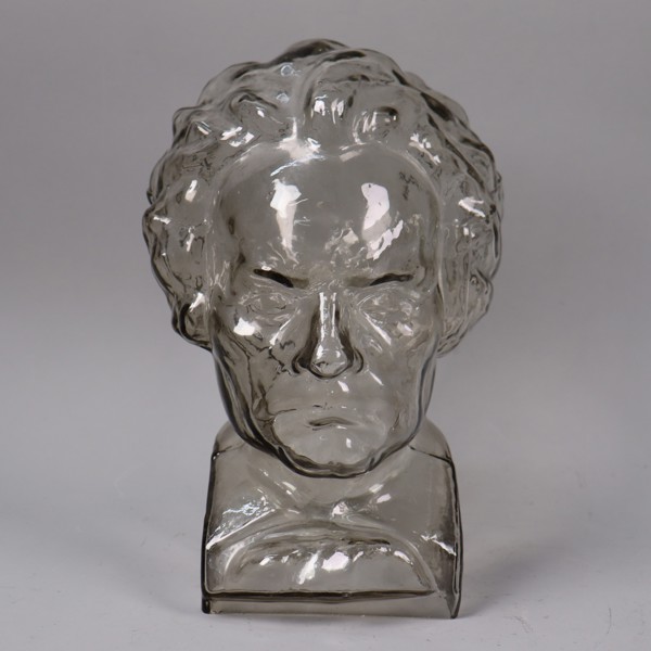 Ingrid Glashütte, Germany, Ludwig van Beethoven, byst i rökfärgat glas