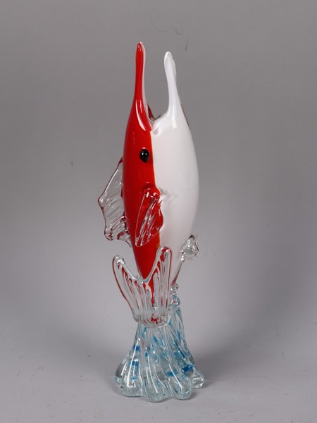 Murano, Italien, skulptur, fisk i glas