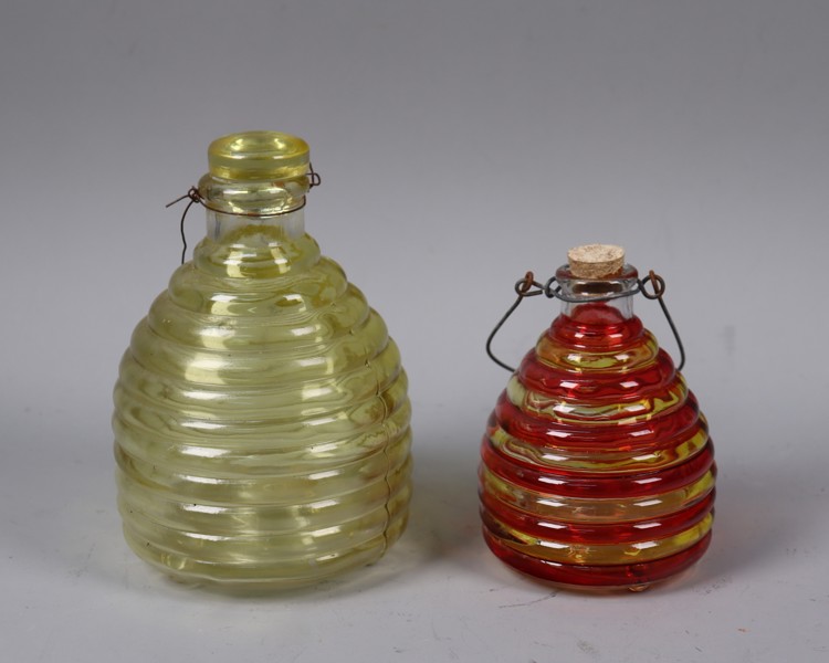 Geting -/flugfångare, glas, 1900-talets andra hälft, 2st