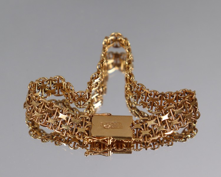 Armband, X-länk, 18k guld