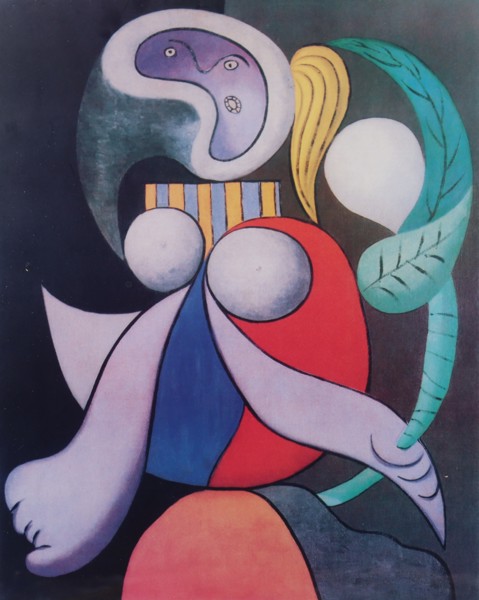 Pablo Picasso, tryck, "Femme á la fleur"