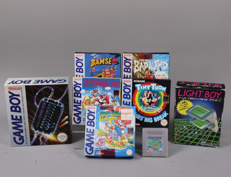 Nintendo Game Boy spel, Super Mario, Gargoyles, Super Mario Land, Tiny Toon, Bamse, Bad n Rad mm