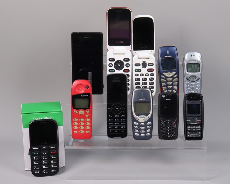 Diverse mobiltelefoner, Doro, Nokia, Sony Ericsson mm, 11st