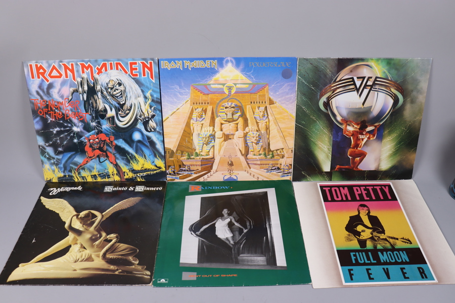 Diverse vinyl/LP-skivor, 30st, Iron Maiden, Bob Dylan, Bob Marley, Van Halen, Tom Petty, Scorpions mm