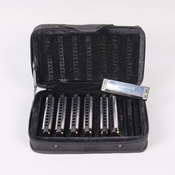 Hohner Blues Harmonica Set, munspel, 7st, A-G