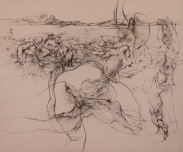 Hans Bellmer, etsning, komposition