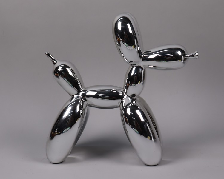 Jeff Koons, efter, Editions Studio, "Balloon Dog", silver metallic