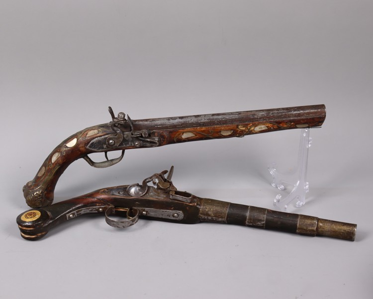 Flintlåspistoler, orientaliska, 2st