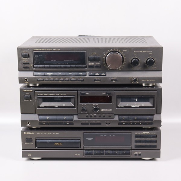 Technics stereodelar, SA-GX100L Reciever, RS-TR212 kassettdäck, SL-PG100 CD