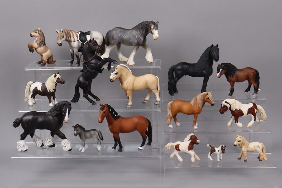 Schleich, Tyskland, hästar i plast, 16st